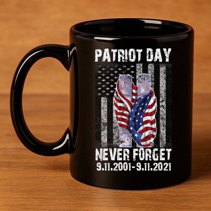 Patriot Day Never Forget 9/11 20th Anniversary 11oz C Handle Ceramic Mug