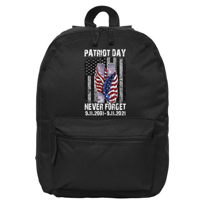 Patriot Day Never Forget 9/11 20th Anniversary 16 in Basic Backpack