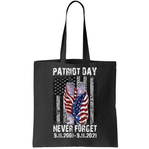 Patriot Day Never Forget 9/11 20th Anniversary Tote Bag