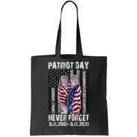 Patriot Day Never Forget 9/11 20th Anniversary Tote Bag