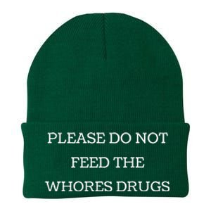 Please Do Not Feed The Whores Drugs Funny Design Knit Cap Winter Beanie