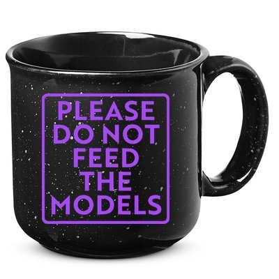 Please do not feed the models 15oz Campfire Ceramic Mug
