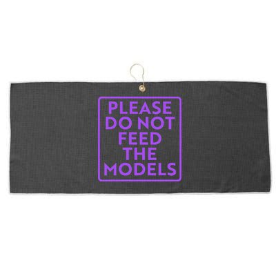 Please do not feed the models Large Microfiber Waffle Golf Towel