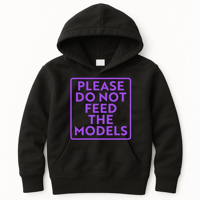 Please do not feed the models Kids Hoodie