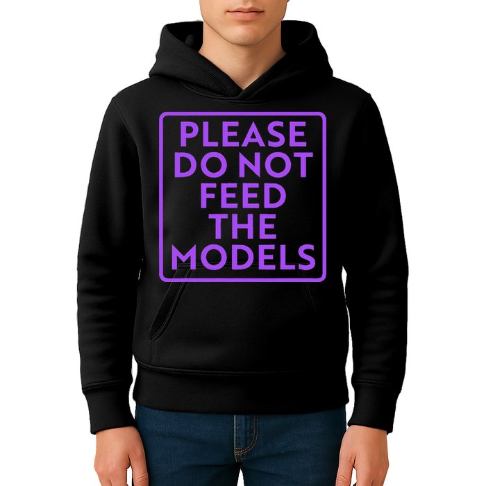 Please do not feed the models Kids Hoodie