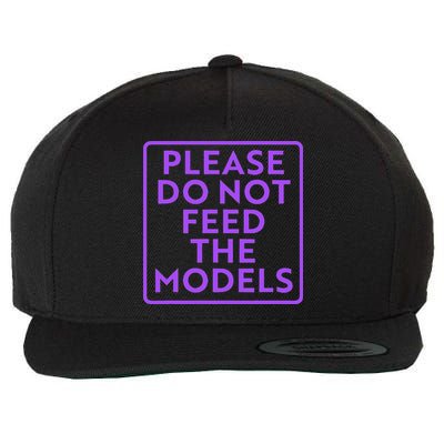 Please do not feed the models Wool Snapback Cap