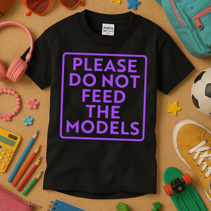 Please do not feed the models Kids T-Shirt