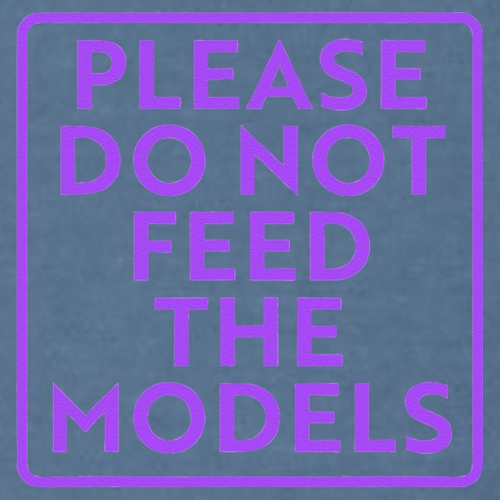 Please do not feed the models Garment-Dyed Sweatshirt