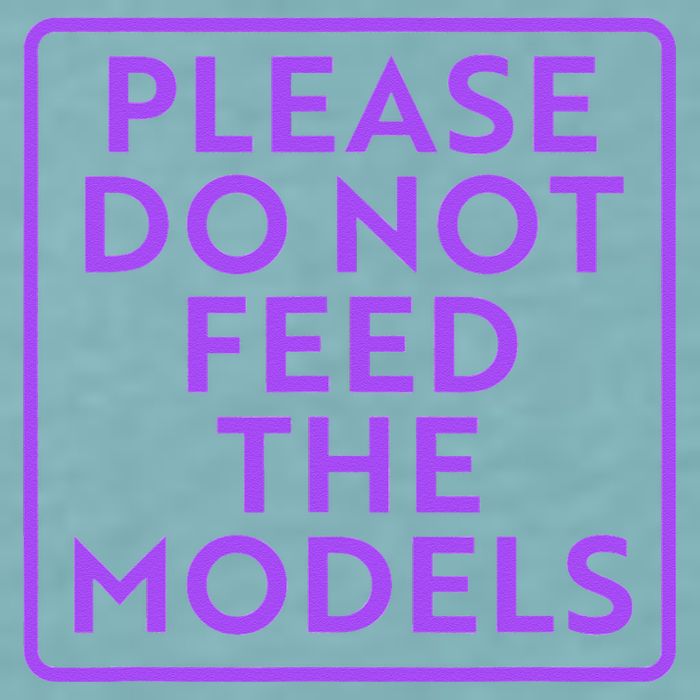Please do not feed the models Sueded Cloud Jersey T-Shirt