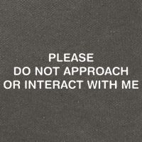 Please Do Not Approach Or Interact With Me Cotton Canvas Backpack