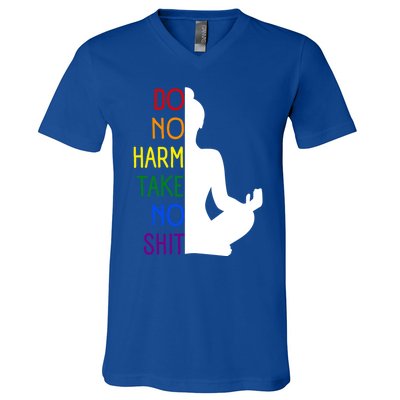 Pride Do No Harm Take No Shit Funny Gift V-Neck T-Shirt