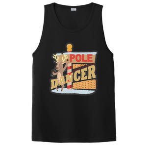 Pole Dancing Naughty Reindeer Gift PosiCharge Competitor Tank