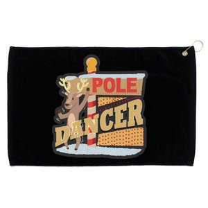 Pole Dancing Naughty Reindeer Gift Grommeted Golf Towel