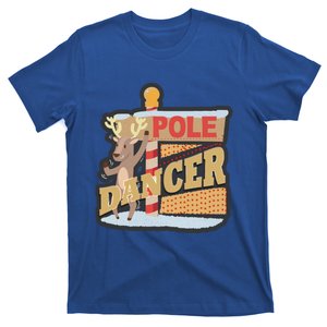 Pole Dancing Naughty Reindeer Gift T-Shirt