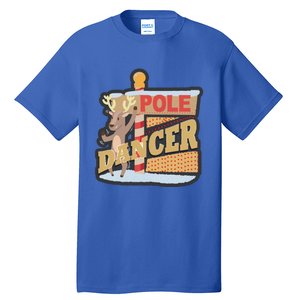 Pole Dancing Naughty Reindeer Gift Tall T-Shirt