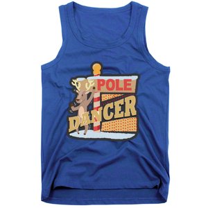 Pole Dancing Naughty Reindeer Gift Tank Top