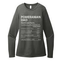 Pomeranian Dad Nutrition Facts Funny Pomeranian Dog Owner Womens CVC Long Sleeve Shirt