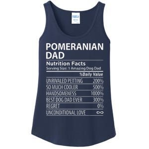 Pomeranian Dad Nutrition Facts Funny Pomeranian Dog Owner Ladies Essential Tank