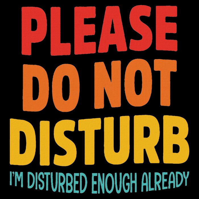 Please Do Not Disturb I'm Disturbed Enough Already Funny Flat Bill Trucker Hat