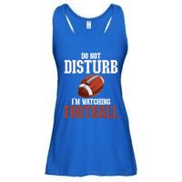 Please Do Not Disturb I'm Watching Football Funny Gift Ladies Essential Flowy Tank