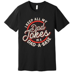 Programmer Dad Nerdy Father Database Geeky Dad Jokes Premium T-Shirt