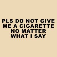 Please Do Not Give Me A Cigarette No Matter What I Say Funny Bag