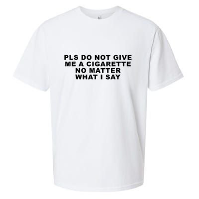 Please Do Not Give Me A Cigarette No Matter What I Say Funny Sueded Cloud Jersey T-Shirt