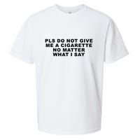 Please Do Not Give Me A Cigarette No Matter What I Say Funny Sueded Cloud Jersey T-Shirt