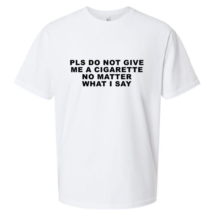 Please Do Not Give Me A Cigarette No Matter What I Say Funny Sueded Cloud Jersey T-Shirt