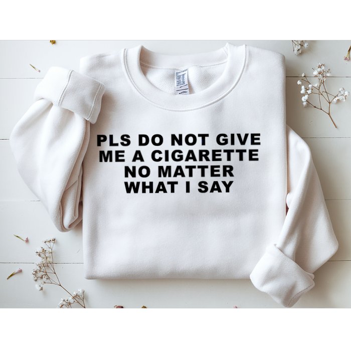 Please Do Not Give Me A Cigarette No Matter What I Say Funny Sweatshirt