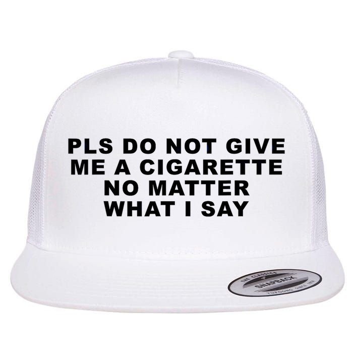 Please Do Not Give Me A Cigarette No Matter What I Say Funny Flatbill Hat