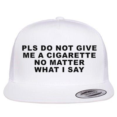Please Do Not Give Me A Cigarette No Matter What I Say Funny Flat Bill Trucker Hat