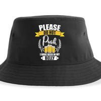 Please Do Not Push I Have Beer In My Belly Gift Sustainable Bucket Hat