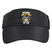 Please Do Not Push I Have Beer In My Belly Gift Adult Drive Performance Visor
