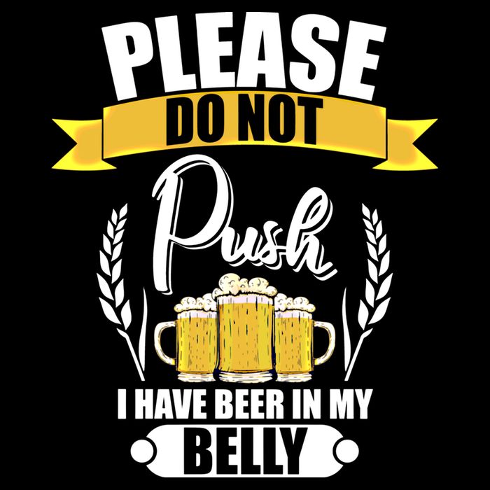 Please Do Not Push I Have Beer In My Belly Gift Wool Snapback Cap