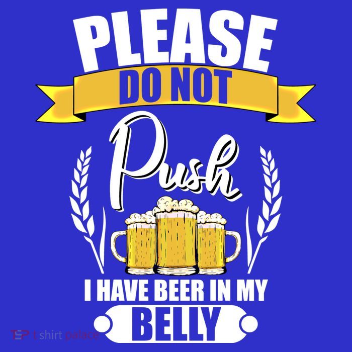 Please Do Not Push I Have Beer In My Belly Gift Pom Pom 12in Knit Beanie