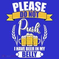 Please Do Not Push I Have Beer In My Belly Gift Stripe Pom Pom Beanie