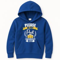 Please Do Not Push I Have Beer In My Belly Gift Kids Hoodie
