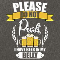 Please Do Not Push I Have Beer In My Belly Gift Cotton Canvas Backpack