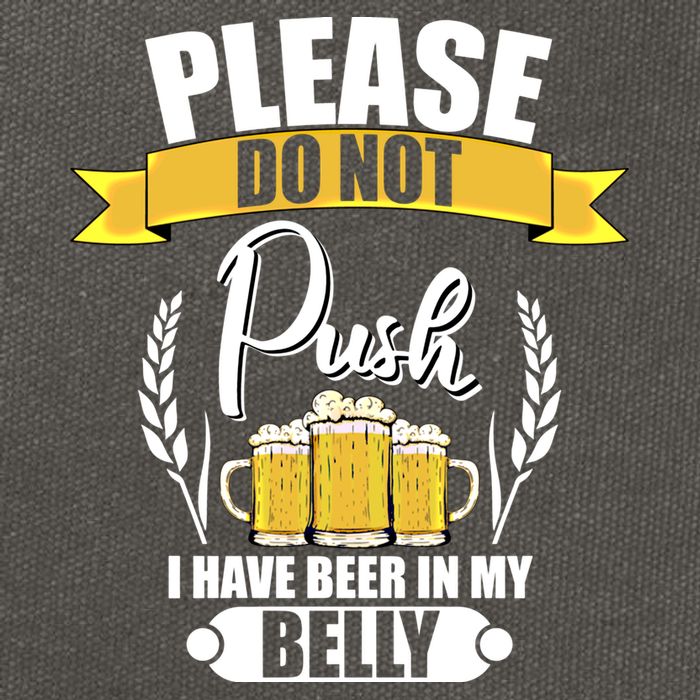 Please Do Not Push I Have Beer In My Belly Gift Cotton Canvas Backpack