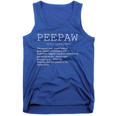 Peepaw Definition Noun Grandpa Grandparents Day Funny Cute Gift Tank Top