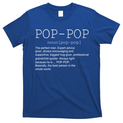 PopPop Definition Noun Grandpa Grandparents Day Funny Gift T-Shirt