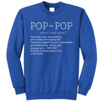 PopPop Definition Noun Grandpa Grandparents Day Funny Gift Tall Sweatshirt