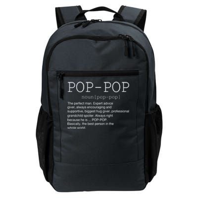 PopPop Definition Noun Grandpa Grandparents Day Funny Gift Daily Commute Backpack