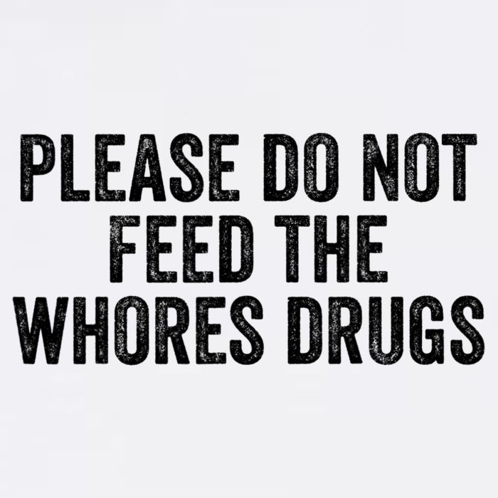Please Do Not Feed The Whores Drugs Funny Sarcasm Quotes Garment-Dyed Sweatshirt