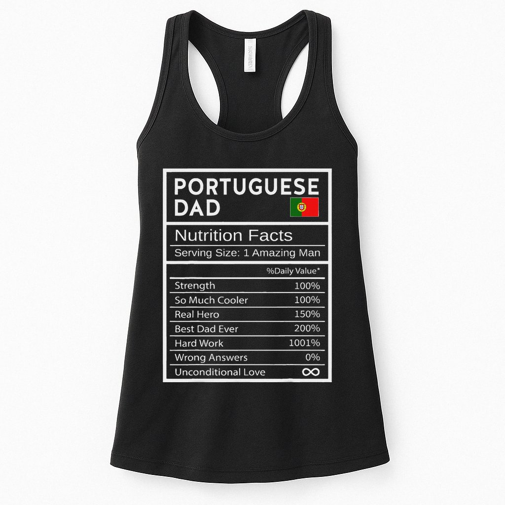 Portuguese Dad Nutrition Facts National Pride Gift For Dad Womens Tank Top