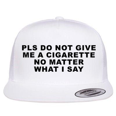 Please Do Not Give Me A Cigarette No Matter What I Say Funny Flat Bill Trucker Hat