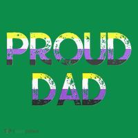 Proud Dad Non Binary Pride Flag Lgbt Fathers Day Button