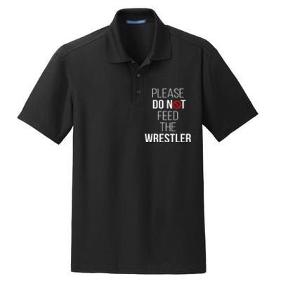 Please Do Not Feed The Wrestler Funny Wrestling Coach  Dry Zone Grid Polo