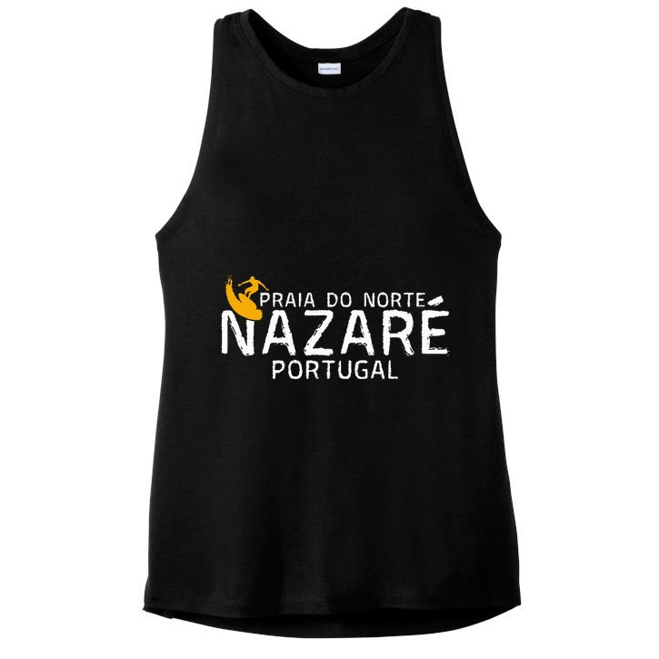 Praia Do Norte Surf Portugal Nazare Surfing Ladies PosiCharge Tri-Blend Wicking Tank